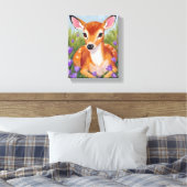 Baby Deer Fawn Animal Painting Canvas Afdruk (Insitu (Slaapkamer))