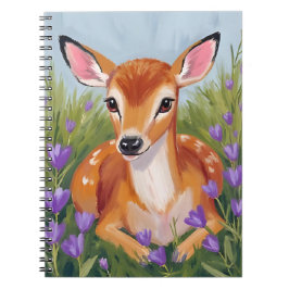 Baby Deer Fawn Animal Watercolor Painting Notitieboek