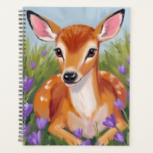 Baby Deer Fawn Animal Watercolor Painting