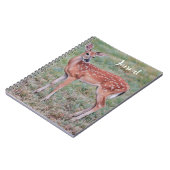 Baby Deer Fawn Art Natuur Journal Notitieboek (Linkerzijde)