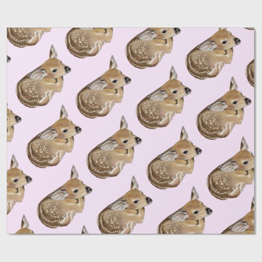 Baby Deer Fawn Cadeaupapier (Vlak)