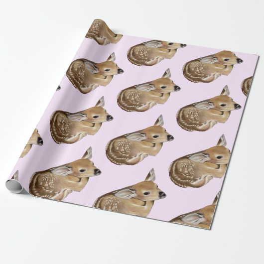 Baby Deer Fawn Cadeaupapier (Uitgerold)