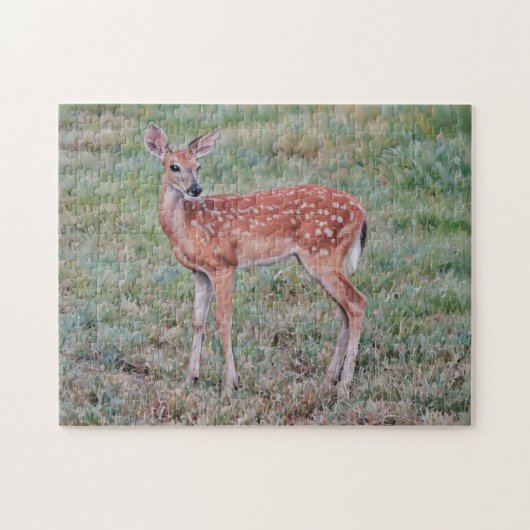 Baby Deer Fawn Wild Animal Art Puzzel (Horizontaal)