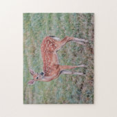 Baby Deer Fawn Wild Animal Art Puzzel (Verticaal)