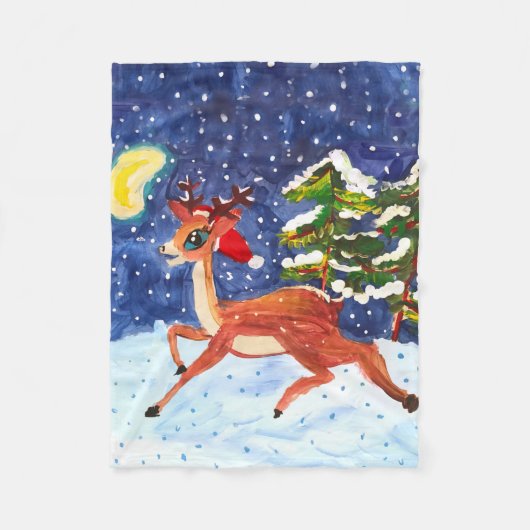 Baby Deer Fleece Deken (Voorkant)