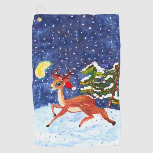Baby Deer Golfhanddoek (Voorkant)