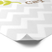 Baby Deer Gray Chevron Nursery Artwork - Boy Poster (Hoek)