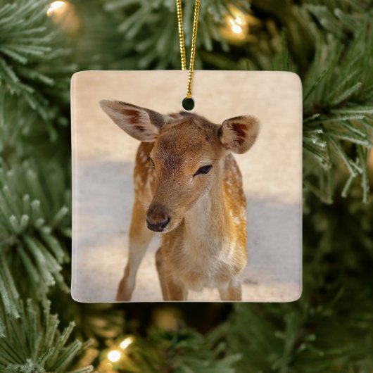 Baby Deer Keramisch Ornament (Boom)