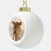 Baby Deer Keramische Bal Ornament (Rechts)