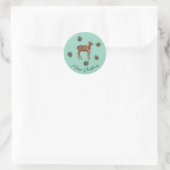 Baby Deer Kerstkrans Sticker (Tas)