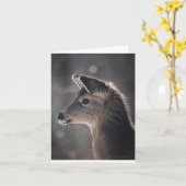 Baby Deer met de Cutest Ears Focus Kaart (Gele Bloem)