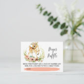 Baby Deer met Greenery Diaper Raffle Ticket Informatiekaartje (Staand voorkant)