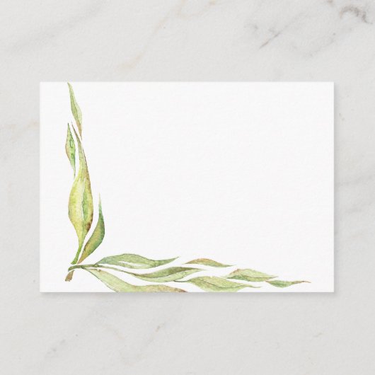 Baby Deer met Greenery Diaper Raffle Ticket Informatiekaartje (Achterkant)