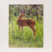 Baby Deer Nature Art Big Puzzle Legpuzzel (Verticaal)