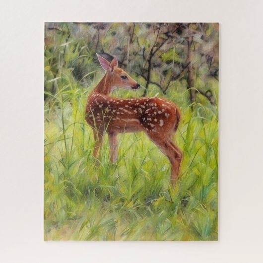 Baby Deer Nature Art Big Puzzle Legpuzzel (Verticaal)