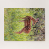 Baby Deer Nature Art Big Puzzle Legpuzzel (Horizontaal)