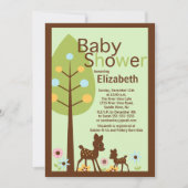 Baby Deer Neutraal Baby shower Uitnodiging (Voorkant)