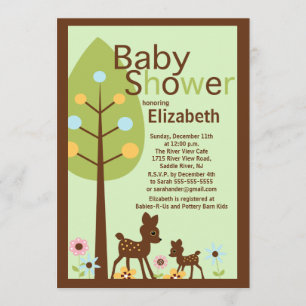 Baby Deer Neutraal Baby shower Uitnodiging