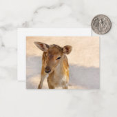 Baby Deer Notitiekaartje (Voorkant / Achterkant in situ)