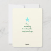 Baby Deer & Stars Joy aan de Wereldflat Feestdagenkaart (Achterkant)