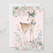 Baby Deer Stars laat virtueel Baby shower over Kaart (Achterkant)