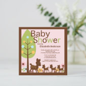 Baby Deer Triplets Veelvoudige Uitnodiging van het (Staand voorkant)