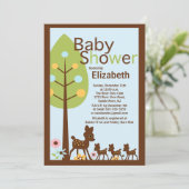 Baby Deer Triplets Veelvoudige Uitnodiging van het (Staand voorkant)