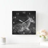 Baby Deer Vierkante Klok (Huis)