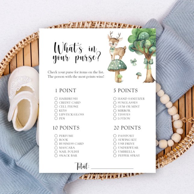 Baby Deer - Wat in uw portemonnee baby shower spel (Creator heeft geüpload)