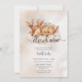 Baby Deer | Waterverf meisje Baby shower Kaart (Voorkant)