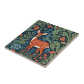 Baby Deer William Morris stijl Left Facing Fawn Tegeltje (Zijkant)
