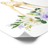 Baby Deer, Woodland Animals, Boho, Purple Flowers Poster (Hoek)