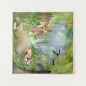 Baby Deer Woodland Friends Wandkleed (Voorkant (horizontaal))