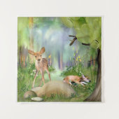 Baby Deer Woodland Friends Wandkleed (Voorkant)