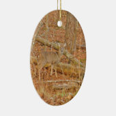 Baby Deer's eerste winter Keramisch Ornament (Rechts)