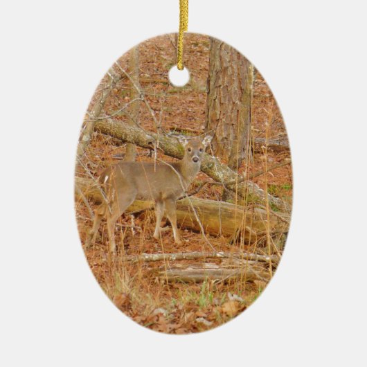 Baby Deer's eerste winter Keramisch Ornament (Voorkant)