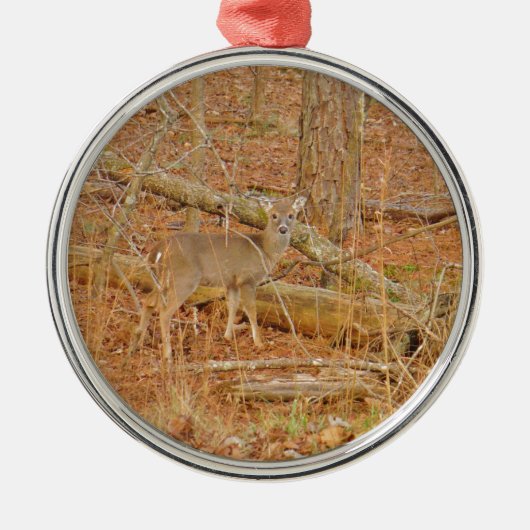 Baby Deer's eerste winter Metalen Ornament (Voorkant)