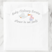 Baby Delivery Service! Please do not park! Midwife Ovale Sticker (Tas)