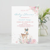Baby Der Floral drive by Baby shower Kaart (Staand voorkant)