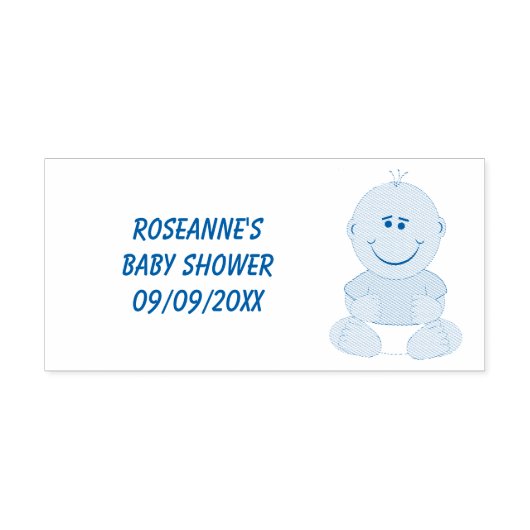 Baby Design-Baby shower Zelfinktende Stempel (Design)