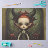 Baby Devil Gothic Fantasy Dark Whimsical Decoupage Tissuepapier (Craft)