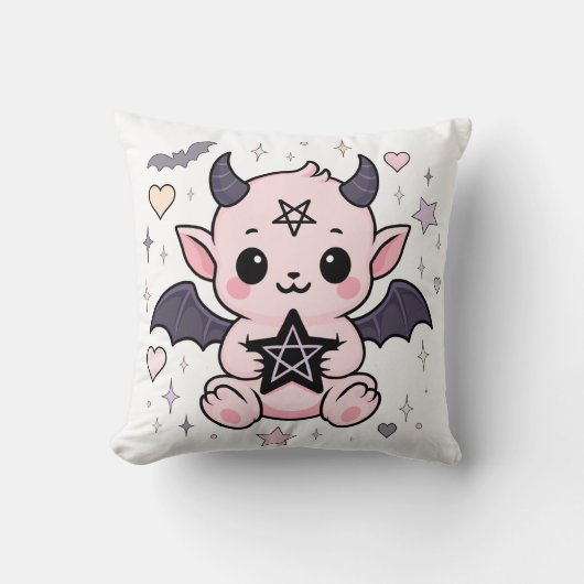 Baby Devil - Kawaii Pastel Gothic Demon Kussen (Voorkant)