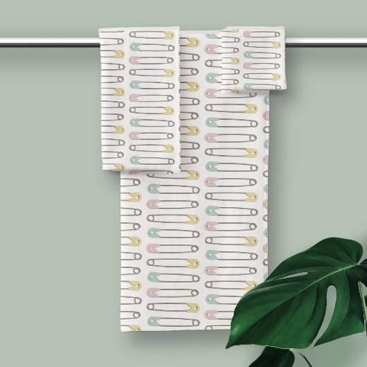 Baby Diaper Pins Modern Nursery Bad Handdoek