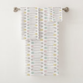 Baby Diaper Pins Modern Nursery Bad Handdoek (Insitu)