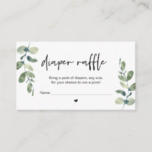 Baby Diaper Raffle, Win een prijs, Casual Griekenl Informatiekaartje