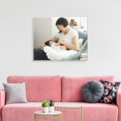 Baby die borstvoeding geeft meisje canvas afdruk (Insitu (Woonkamer))