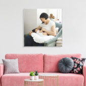 Baby die borstvoeding geeft meisje canvas afdruk (Insitu (Woonkamer))