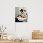 Baby die borstvoeding geeft meisje poster (Keuken)