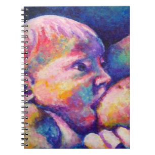 Baby die borstvoeding krijgt notitieboek