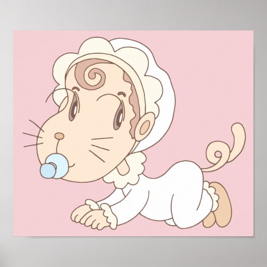 Baby die eruitziet als een kat. poster (Voorkant)